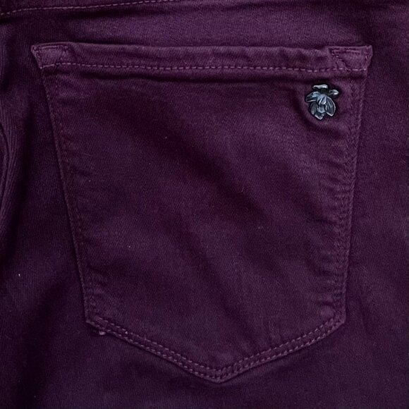 BLACK ORCHID LOS ANGELES NOAH ANKLE FRAY JEANS WOMEN’S sz 29 Burgundy STRETCH - Picture 6 of 12